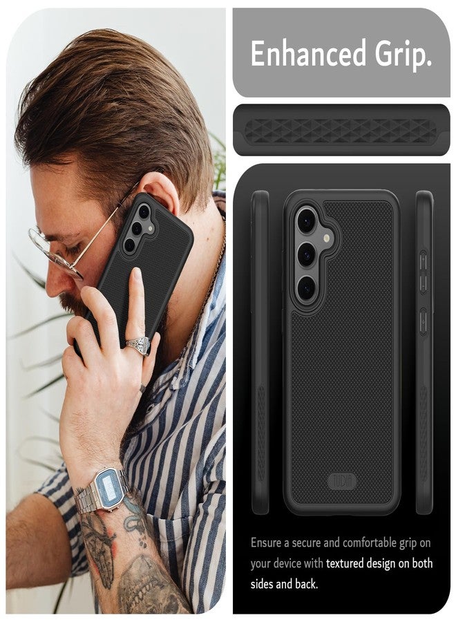TUDIA MergeGrip [Military Grade] Designed for Samsung Galaxy S24 FE Case (2024), [Drop Tested] Dual Layer Shockproof Slim Tough Heavy Duty Protective Phone Cases for Galaxy S24 FE (Matte Black) - Image 3